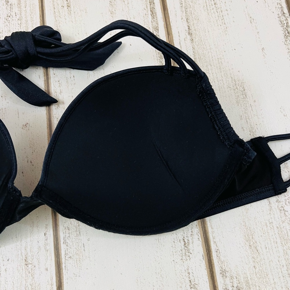 34C Victoria’s Secret Push Up Swim Bikini Top Black - Picture 8 of 13